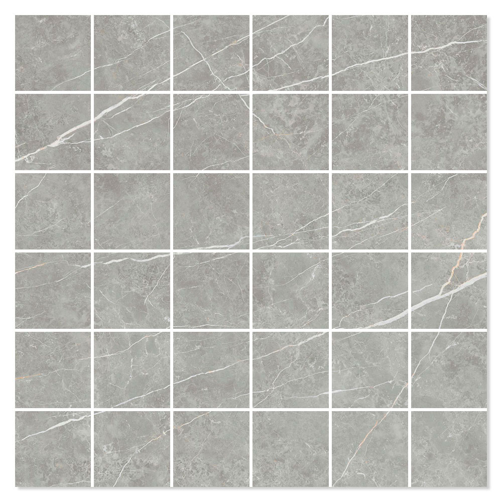 Mosaikkflis Prestige Grå Matt 30x30 (5x5) cm